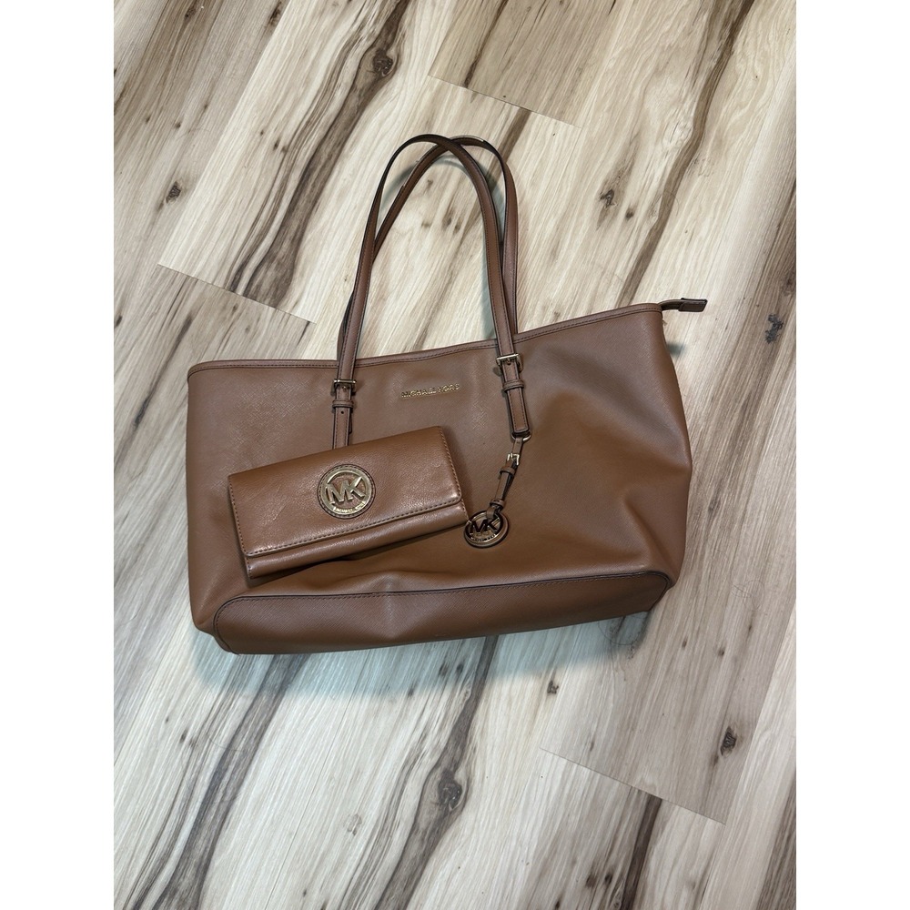 Michael Kors Brown Large Tote Bag with Wallet